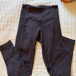 lululemon athletica Black Ribbed High-Waist Leggings